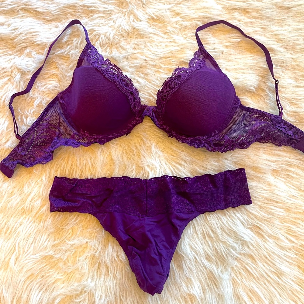 Brand new never worn deep purple Natori lingerie set!